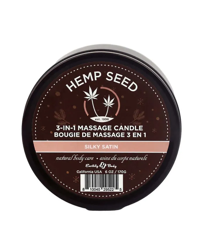 Earthly Body Couples 3in1 Massage Candle 6 Oz Silky Satin