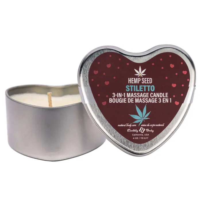Earthly Body Couples Hemp Seed 3 in 1 Massage Candle Stiletto 407oz