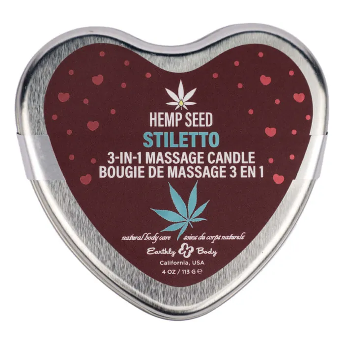 Earthly Body Couples Hemp Seed 3 in 1 Massage Candle Stiletto 407oz Earthly Body Couples Hemp Seed 3 in 1 Massage Candle Stiletto 407oz