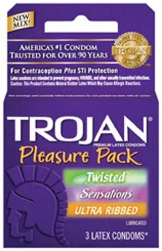 Enhancers Trojan Condoms Trojan Pleasure Pack 3 Pack