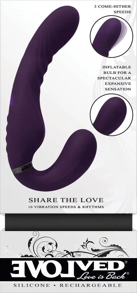 Evolved Novelties Vibrators Share the Love Purple Massager