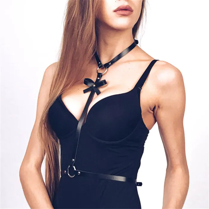 Female Sex Toys CJ RebelBow Punk Harness Choker