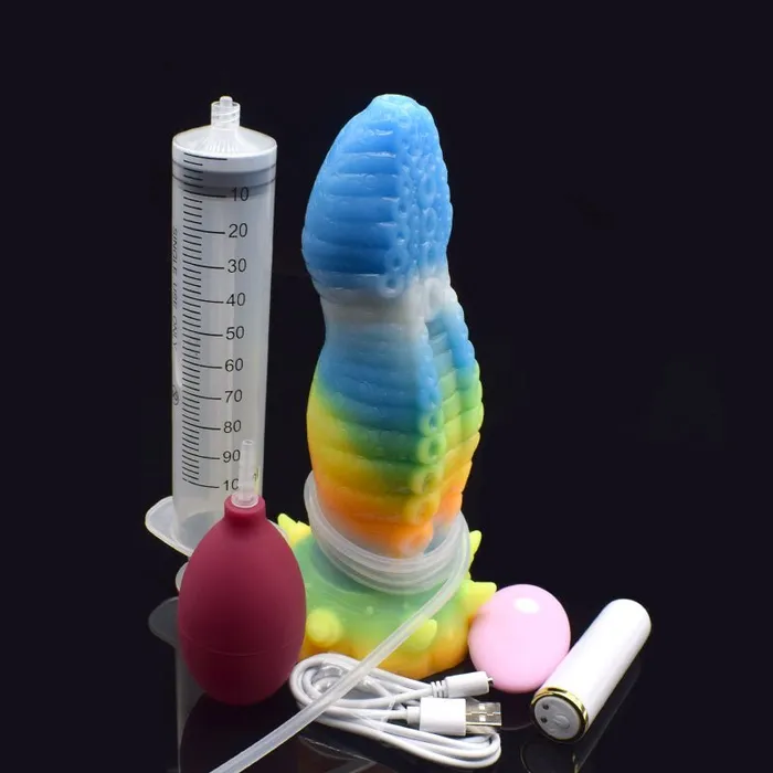 Female Sex Toys GIGANTEUS Ejaculating Fantasy Octopus Vibrator with Luminous Function DirtyToyz