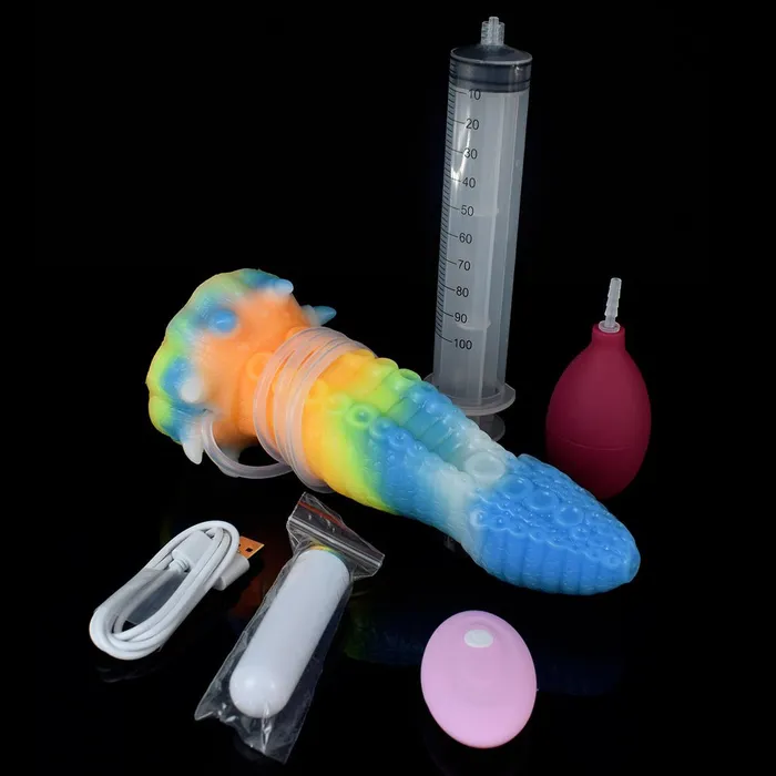 Female Sex Toys GIGANTEUS Ejaculating Fantasy Octopus Vibrator with Luminous Function DirtyToyz