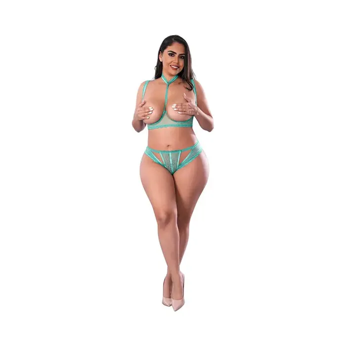 Female Sex Toys Magic Silk Magic Silk Soft Petals Cupless Bra and Split Crotch Panty Set Aqua Queen Size Female Sex Toys Magic Silk Magic Silk Soft Petals Cupless Bra and Split Crotch Panty Set Aqua Queen Size
