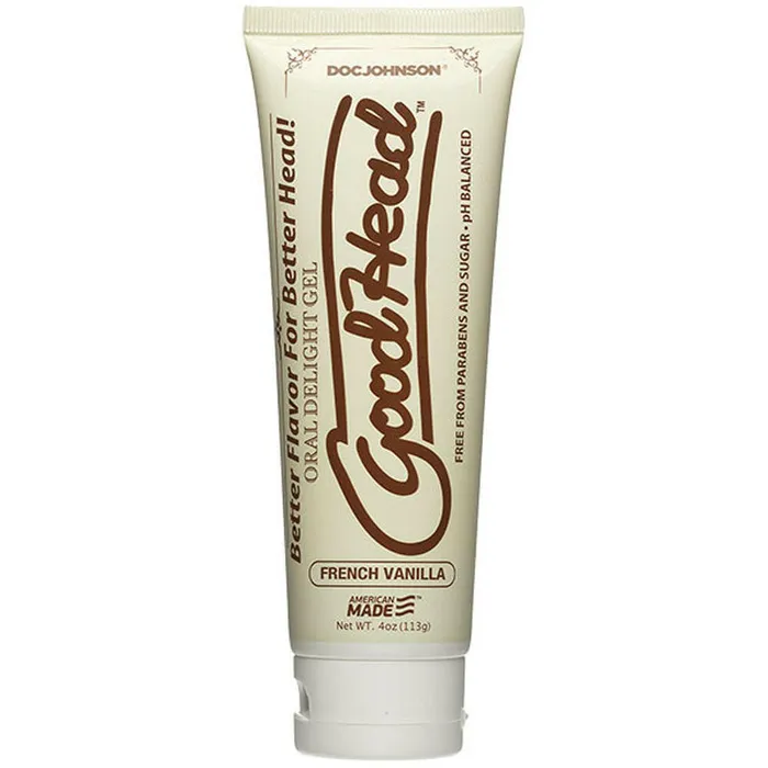 Goodhead Oral Delight Gel 4 Oz Tube French Vanilla Doc Johnson Dildos