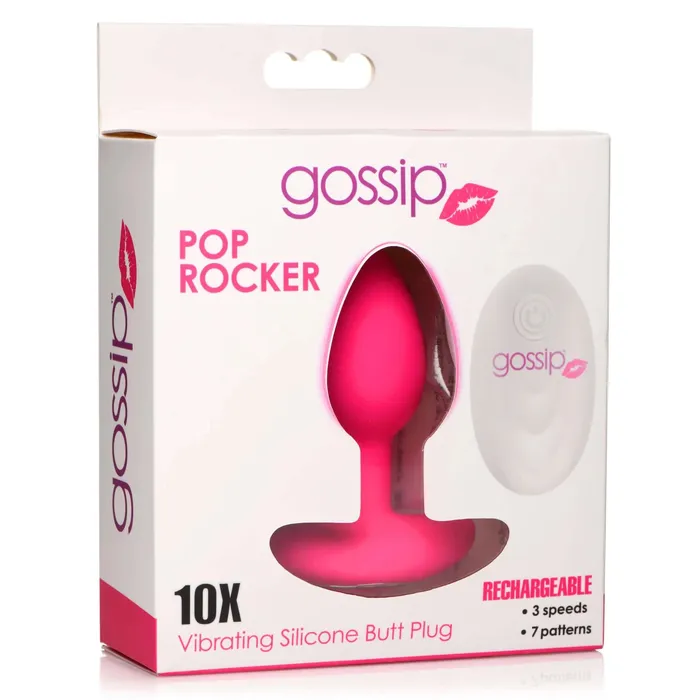 Gossip Pop Rocker 10x Vibrating Silicone Plug Magenta Curve Toys Anal