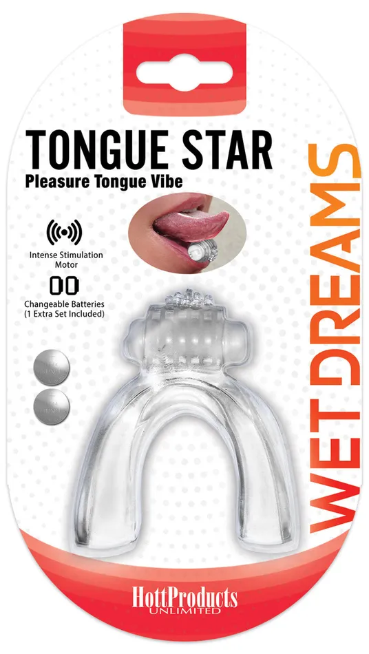 Hott Products Dildos Wet Dreams Tongue Star Clear