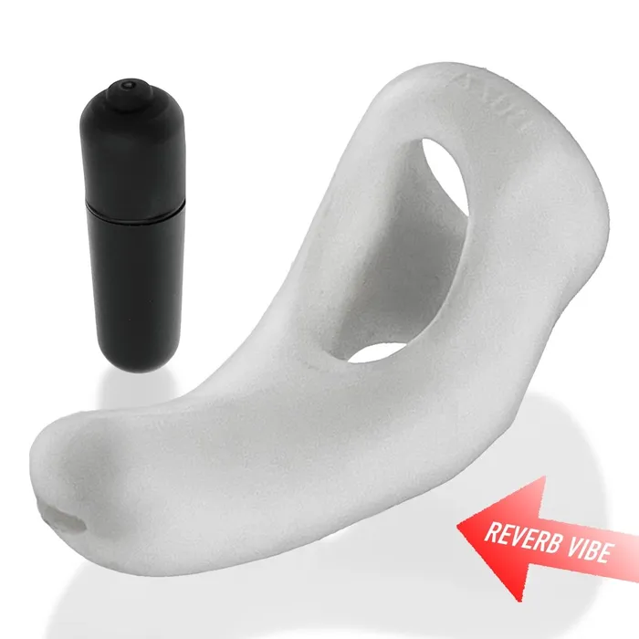 Hunkyjunk Vibrators BUZZFUCK sling with taint vibe WHITE ICE