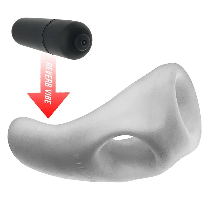 Hunkyjunk Vibrators BUZZFUCK sling with taint vibe WHITE ICE