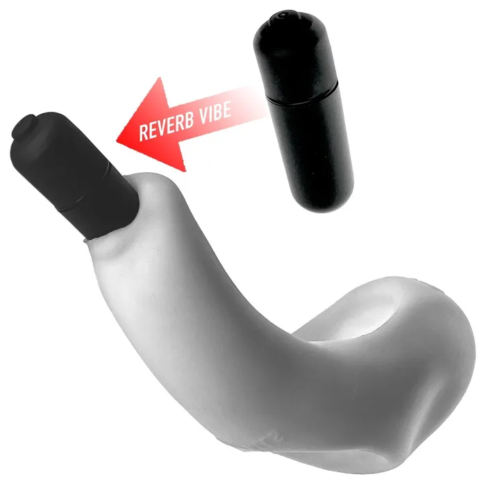 Hunkyjunk Vibrators BUZZFUCK sling with taint vibe WHITE ICE