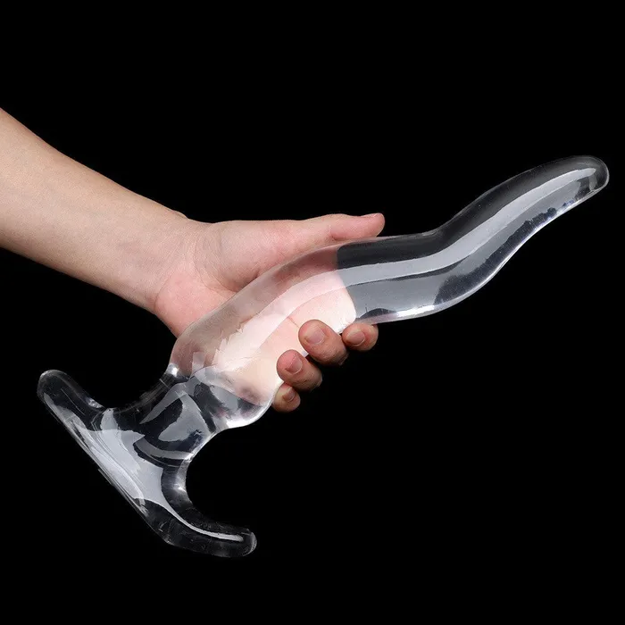 Jelly Anal Dildo Butt Plug Crystal Soft Anal Dilator Vaginal Prostate Massager Domlust Anal