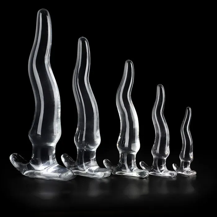 Jelly Anal Dildo Butt Plug Crystal Soft Anal Dilator Vaginal Prostate Massager Domlust Anal
