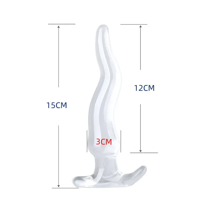 Jelly Anal Dildo Butt Plug Crystal Soft Anal Dilator Vaginal Prostate Massager Domlust Anal