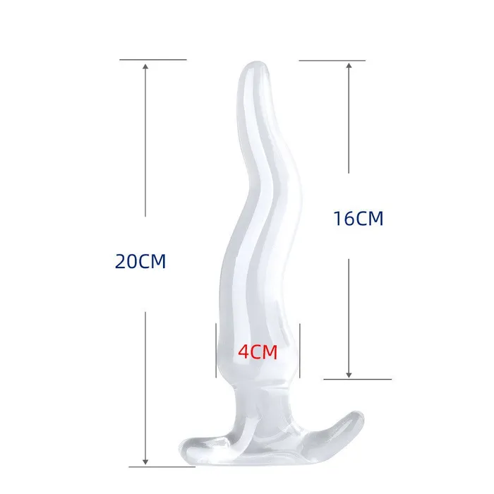Jelly Anal Dildo Butt Plug Crystal Soft Anal Dilator Vaginal Prostate Massager Domlust Anal