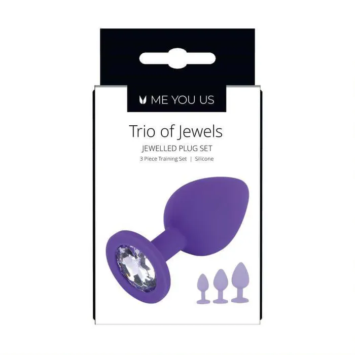 Jewel Butt Plug Anal Training Set Purple Sexy Emporium Anal