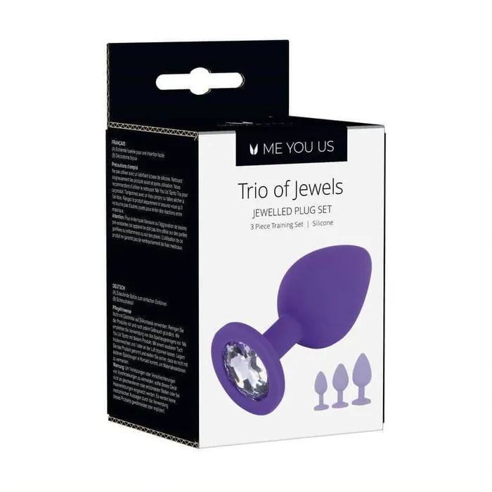 Jewel Butt Plug Anal Training Set Purple Sexy Emporium Anal