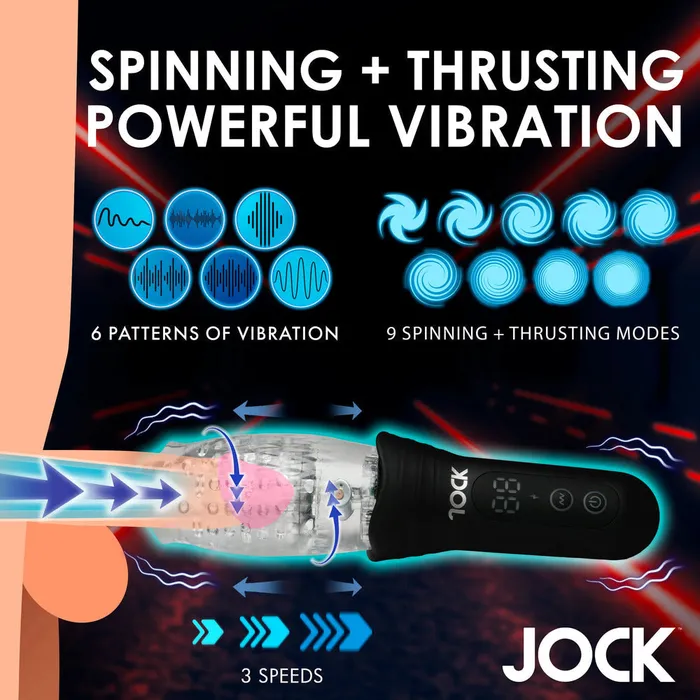 Jock Spinning Thursting and Vibrating Masturbator Various Toy Brands Male Sex Toys