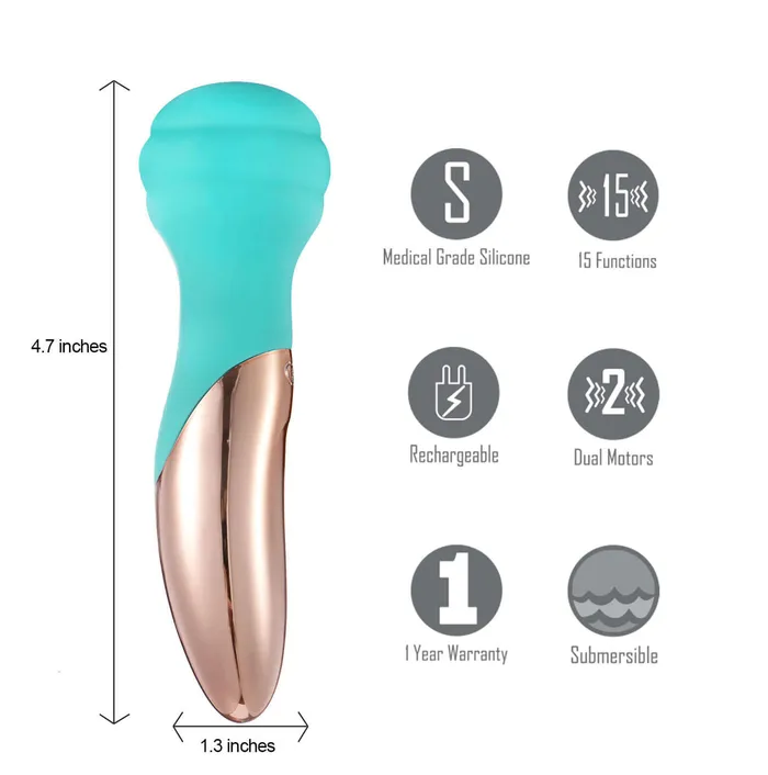 Kali 15Function Rechargeable Wireless Dual Motor Mini Wand Maia Toys Female Sex Toys Kali 15Function Rechargeable Wireless Dual Motor Mini Wand Maia Toys Female Sex Toys