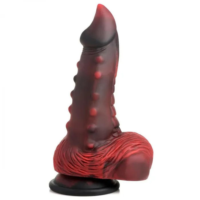 Lava Demon Thick Nubbed Silicone Dildo Redblack XR Brands Creature Cocks Anal Lava Demon Thick Nubbed Silicone Dildo Redblack XR Brands Creature Cocks Anal