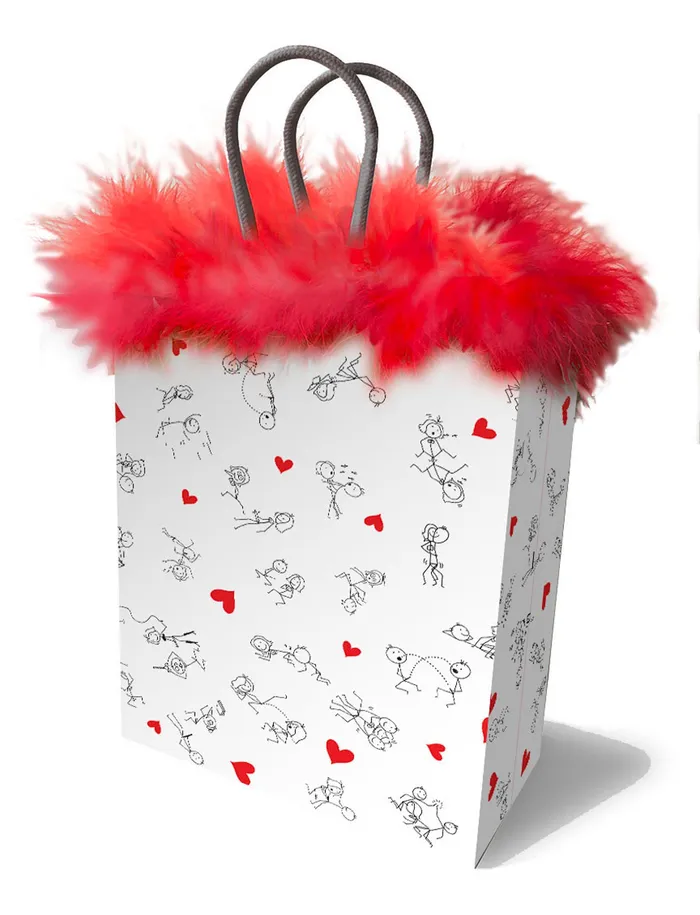 Little Genie Vibrators Stick Figures Gift Bag Red