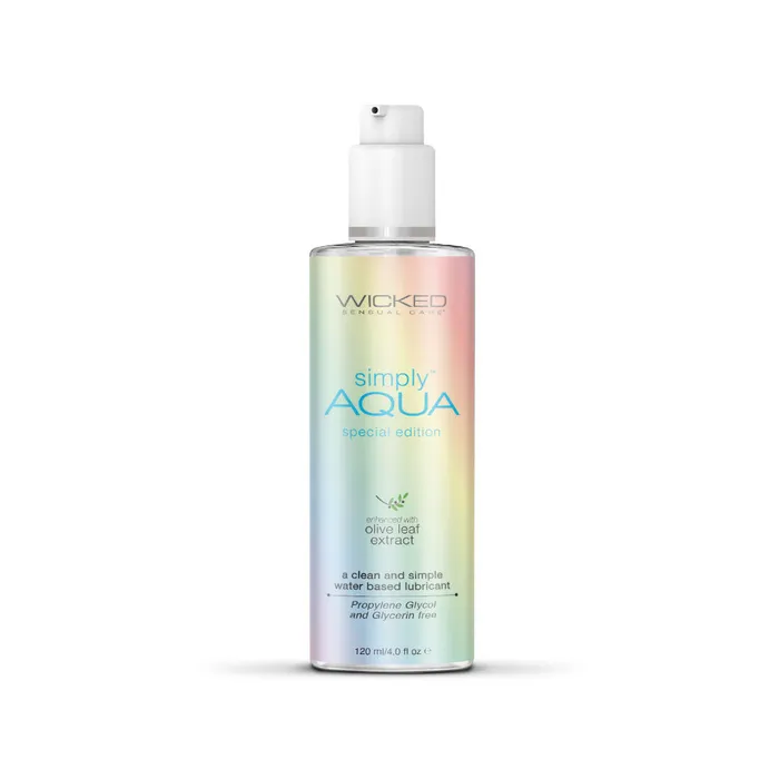 Lubricants Wicked Sensual Care Simply Aqua Water Based Lubricant 4 Fl Oz 120ml Special Edition Lubricants Wicked Sensual Care Simply Aqua Water Based Lubricant 4 Fl Oz 120ml Special Edition