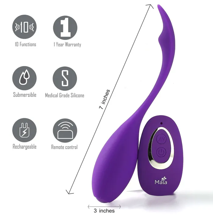 Maia Toys Female Sex Toys Syrene Remote Control Luxury USB Rechargeable Bullet Vibrator Purple Maia Toys Female Sex Toys Syrene Remote Control Luxury USB Rechargeable Bullet Vibrator Purple