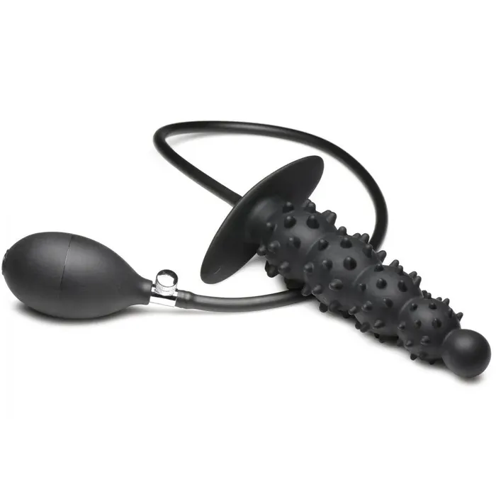 Male Sex Toys Ass Puffer Nubbed Silicone Inflatable Anal Plug XR Brands