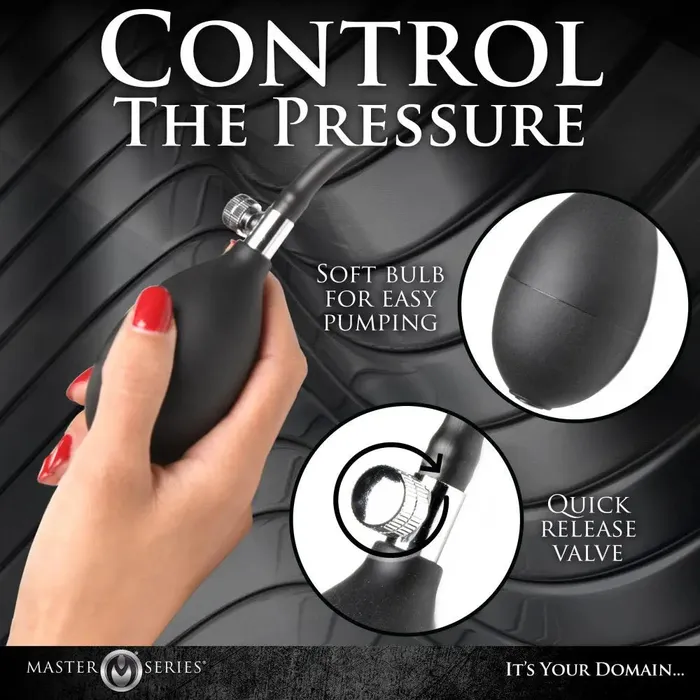 Male Sex Toys Ass Puffer Nubbed Silicone Inflatable Anal Plug XR Brands