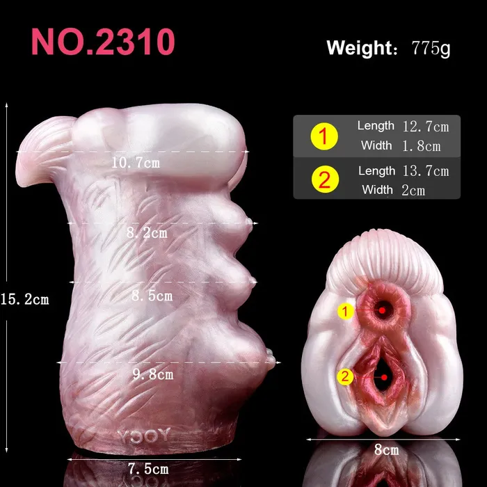 Male Sex Toys DirtyToyz The Demon Fox TwoHole Canine Masturbator Fantasy Male Stroker