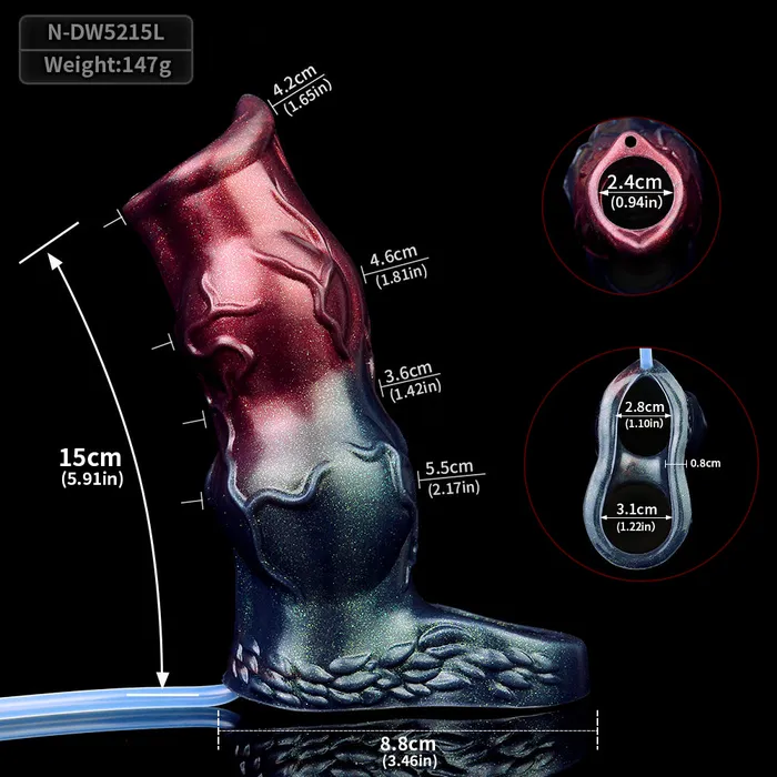 Male Sex Toys Domlust Fantasy Penis Sleeve Sheath Squirting Monsterdildo Cocksleeve Sex Toys for Men