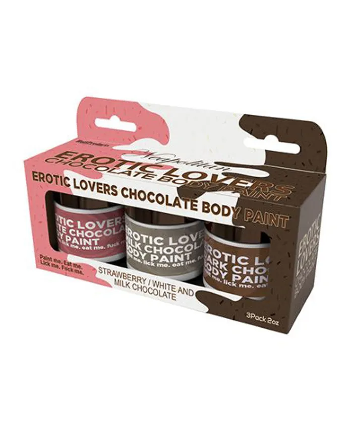 Male Sex Toys Hott Products Erotic Lovers Chocolate Body Paint Neapolitan White Chocolate Milk Chocolate and Strawberry 3 Pack Male Sex Toys Hott Products Erotic Lovers Chocolate Body Paint Neapolitan White Chocolate Milk Chocolate and Strawberry 3 Pack