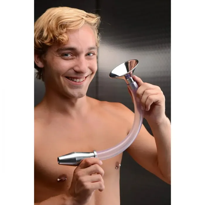 Male Sex Toys Master Series Stainless Steel Ass Funnel with Hollow Anal Plug Gaping Butt Plug Male Sex Toys Master Series Stainless Steel Ass Funnel with Hollow Anal Plug Gaping Butt Plug