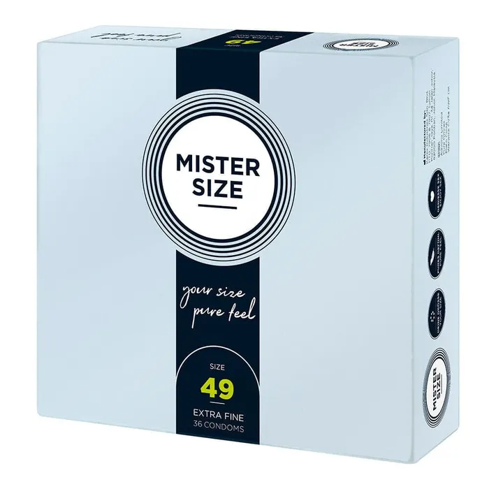 Male Sex Toys Mister Size 49mm Your Size Pure Feel Condoms 36 Pack Mister Size Male Sex Toys Mister Size 49mm Your Size Pure Feel Condoms 36 Pack Mister Size