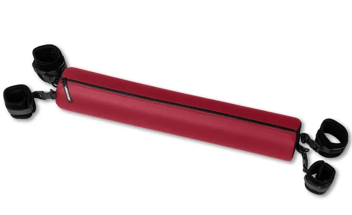 Male Sex Toys Talea Spreader Bar Claret Faux Leather Liberator