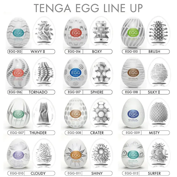 Male Sex Toys Tenga Tenga EGG New Standard 6 Pack Variety Pack