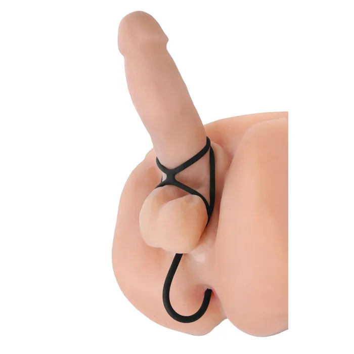 Master Series Triple Threat Silicone Tri Cock Ring and Anal Plug Male Sex Toys Master Series Triple Threat Silicone Tri Cock Ring and Anal Plug Male Sex Toys