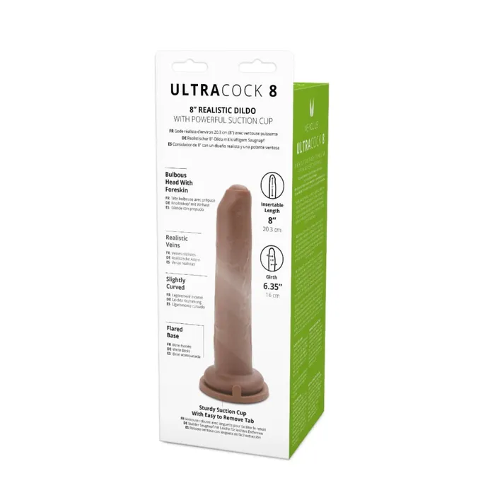 Me You Us Dildos Ultra Uncut 8 Inch Caramel Cock