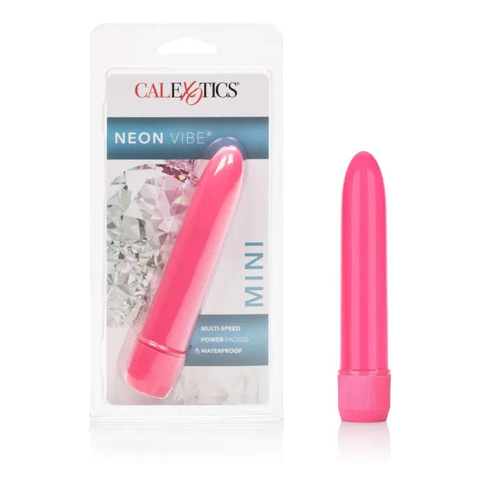 Mini Neon Vibe MultiSpeed Vibe 45 Inches Pink CalExotics Vibrators