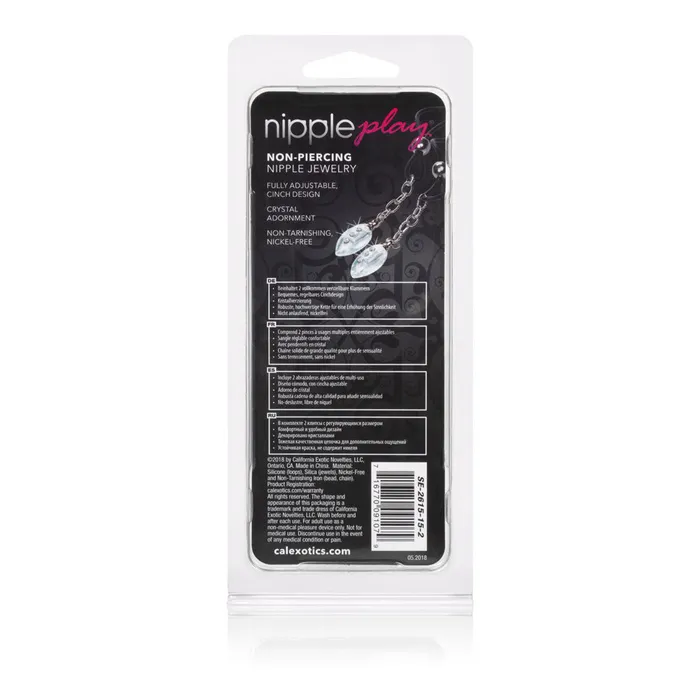 Nipple Play NonPiercing Nipple Jewelry Crystal Teardrop CalExotics Couples