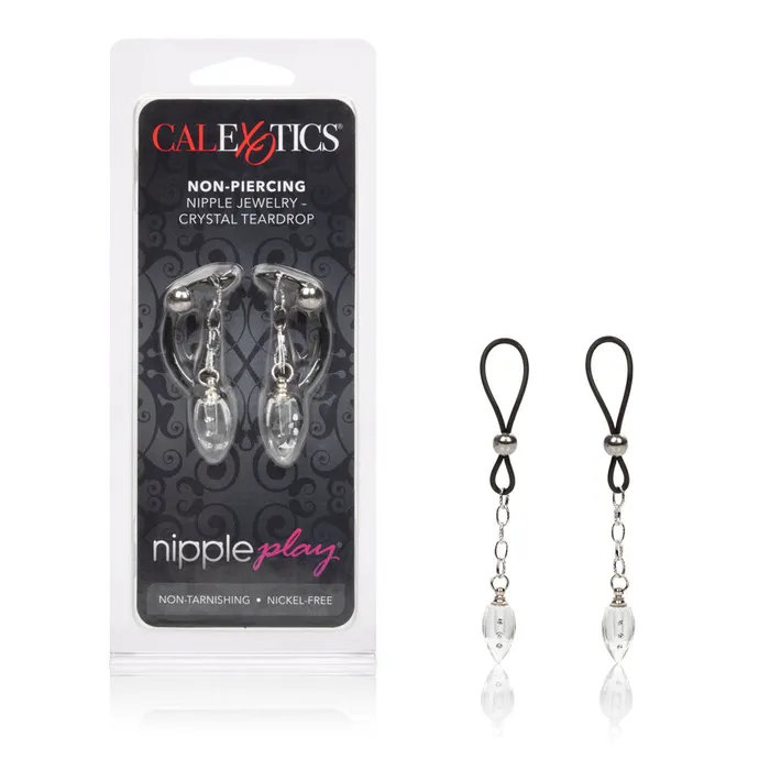 Nipple Play NonPiercing Nipple Jewelry Crystal Teardrop CalExotics Couples Nipple Play NonPiercing Nipple Jewelry Crystal Teardrop CalExotics Couples
