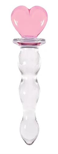 nsnovelties Anal Crystal Heart of Glass Pink