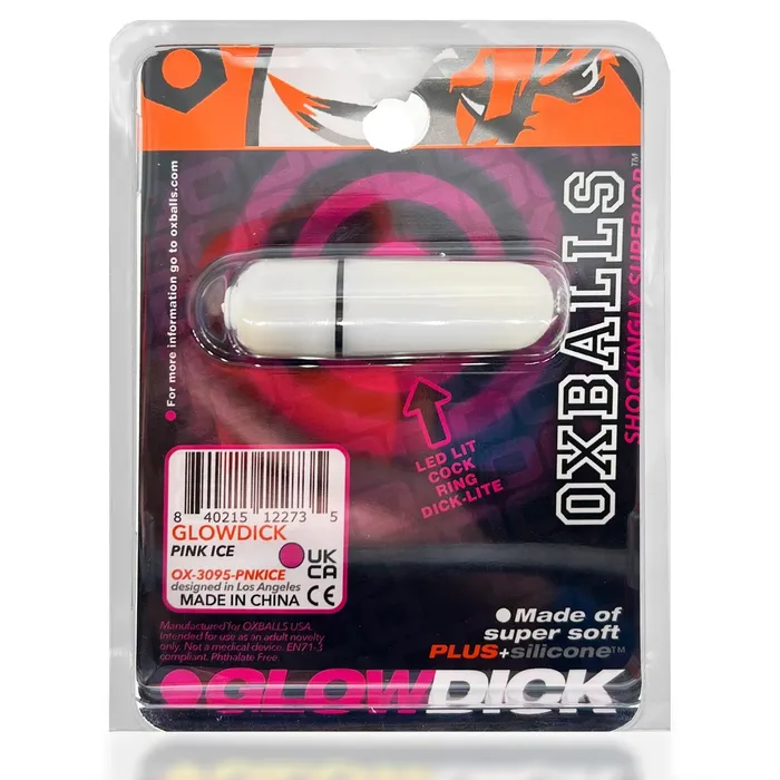 OXBALLS GLOWDICK cockring with LED PINK ICE Vibrators