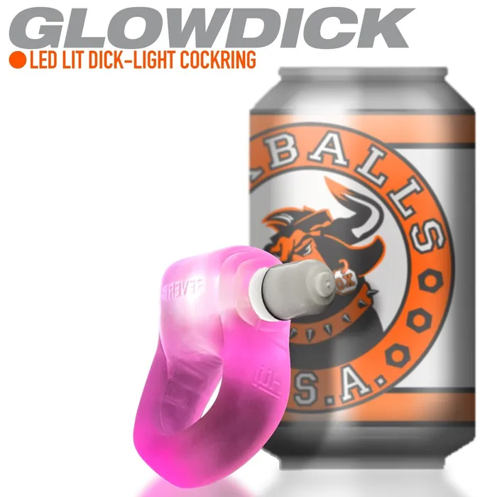 OXBALLS GLOWDICK cockring with LED PINK ICE Vibrators