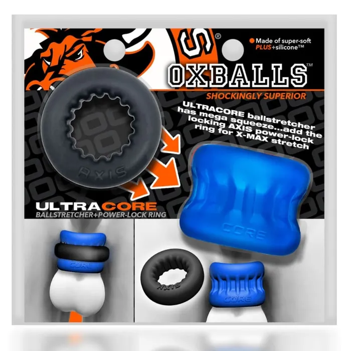 Oxballs Male Sex Toys Oxballs Ultracore Core Ballstretcher With Axis Ring Blue Ice Oxballs Male Sex Toys Oxballs Ultracore Core Ballstretcher With Axis Ring Blue Ice