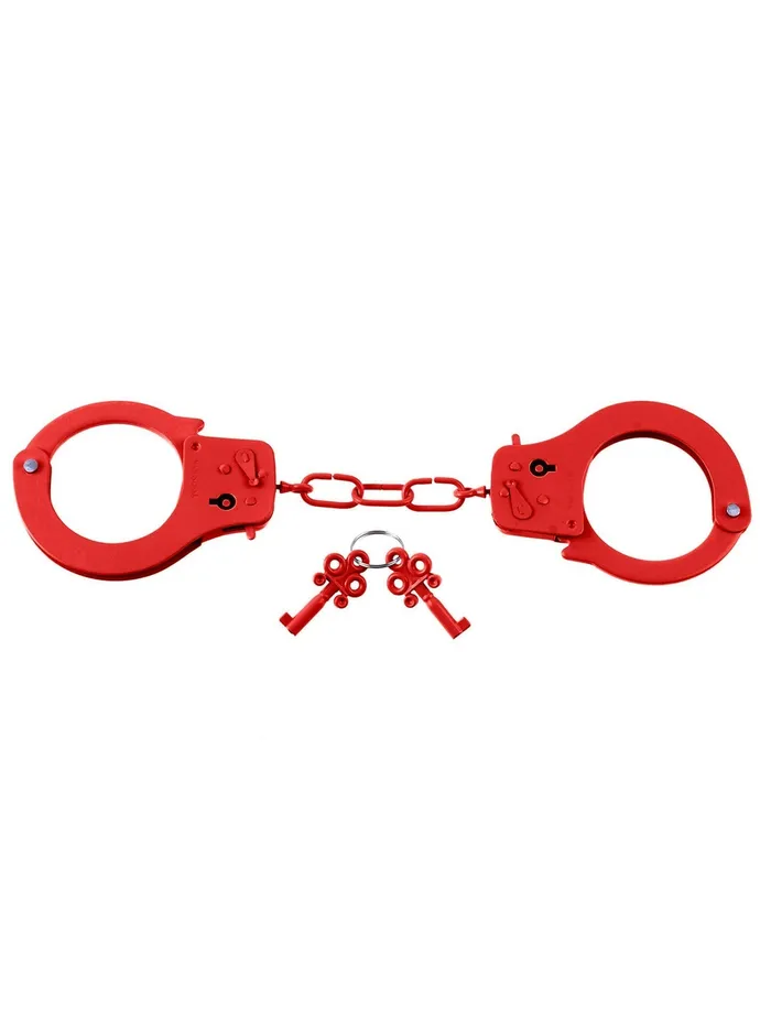 Pipedream Anal Metal Handcuffs Red