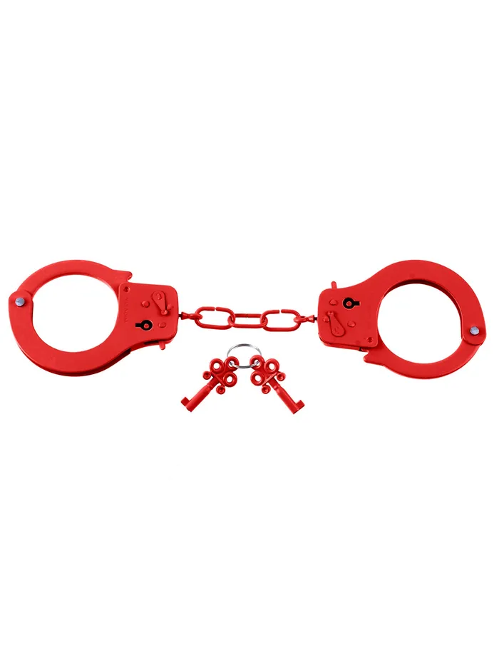 Pipedream Anal Metal Handcuffs Red