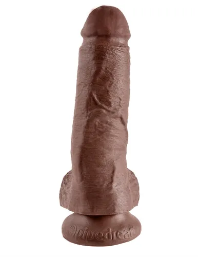 Pipedream Dildos King Cock 8Inch Cock With Balls Brown