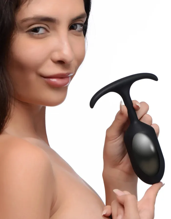 Premium Silicone Weighted Anal Plug Large XR Brands Male Sex Toys
