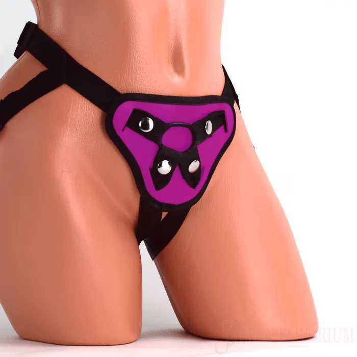 Purple Leather Lux Universal Strapon Harness Universal StrapOns Female Sex Toys Purple Leather Lux Universal Strapon Harness Universal StrapOns Female Sex Toys
